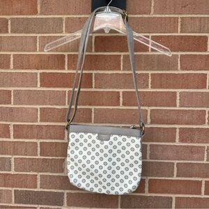 Fossil White and Gray Crossbody Bag